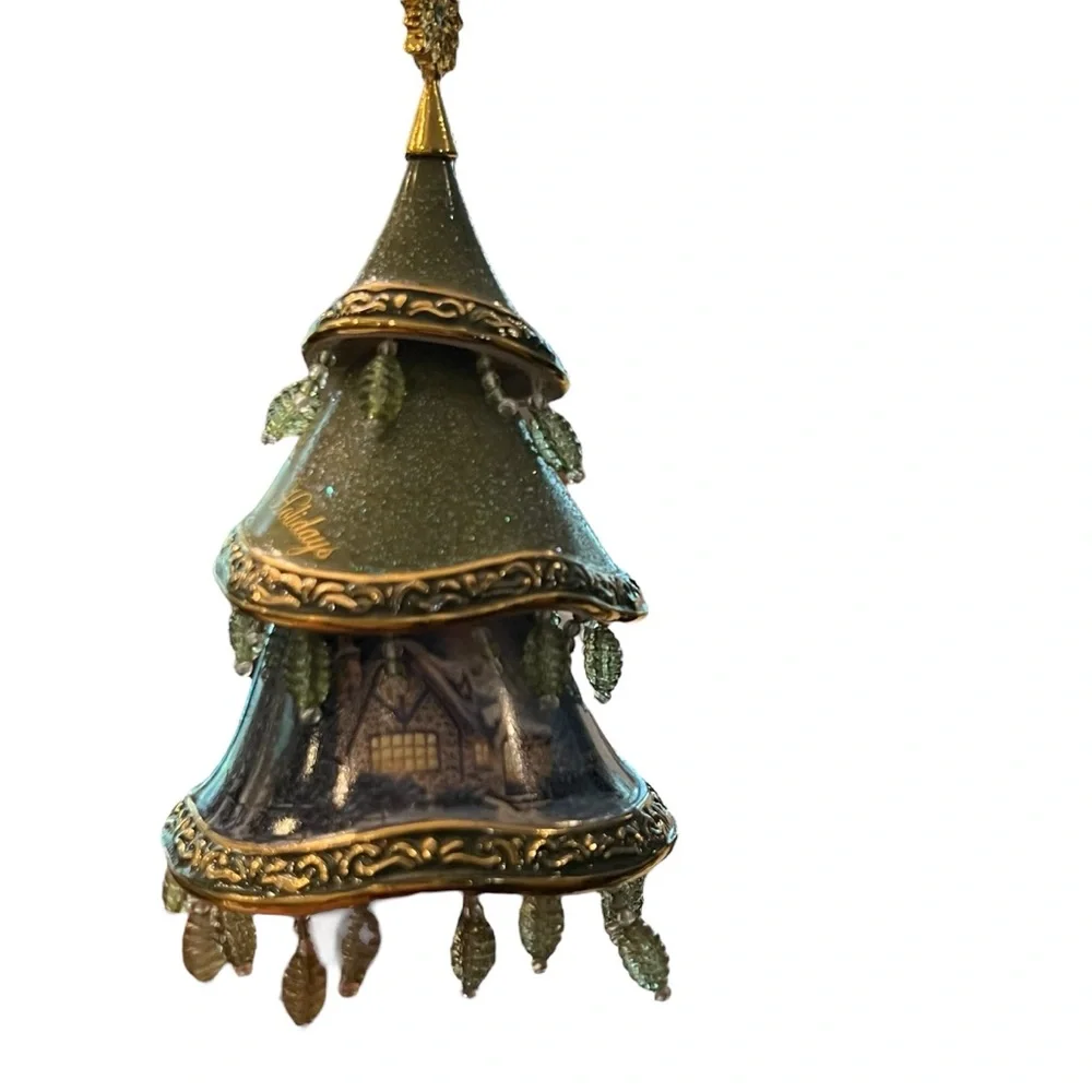 Thomas‎ Kinkade Christmas Ornament 3 Trees Collection Heirloom Classics Bradford